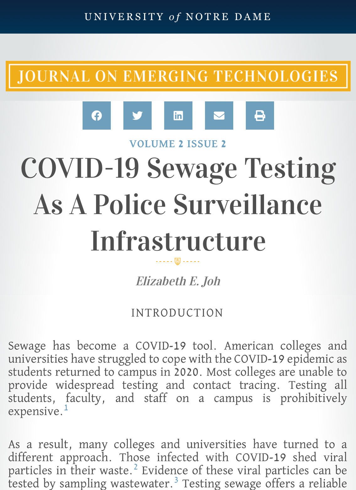 Journal of emerging technologies